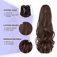 Ponytail Extension16 Claw Clip Hair Extensions Ponytail Short Curly Hair Hair Extension Natural Looking Synthetic Hairpiece Fo