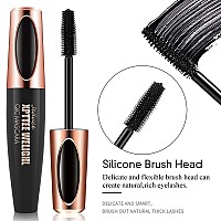 4 Pack 4D Silk Fiber Lash Mascara Extension Voluminous Fiber Mascara Waterproof Smudgeproof Mascara Longlasting No Flaking N