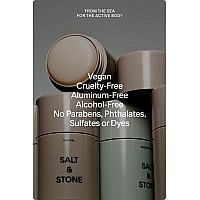 Salt Stone Sensitive Skin Natural Deodorant Duo 2 Pack Santal Vetiver Bergamot Hinoki For Women Men Aluminum Fr