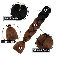 Aidusa Ombre Braiding Hair 5Pcs Synthetic Afro Braid Hair Extensions 24 Inch Color Hair For Women Braids Twist Crochet Braids 10