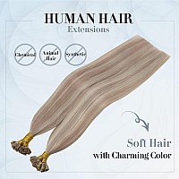 Sunny Hair Flat Tip Human Hair Extensions Blonde Highlight Flat Tips Remy Hair Extensions Pre Bonded Flat Tip Fusion Hair Extens