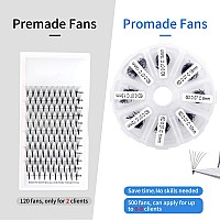 Volume Lash Extensions 6D Premade Fans Eyelash Extensions 500 Pcs 007Mm 916Mm Mixed Cd Curl Short Stem Premade Volume Eyelash