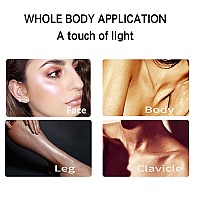 Shimmering Body Highlighter Makeup Palette Glitter Face Highlight Contouring Makeup Palette Smooth Glitter Powder Nose Eye Contour Palettes Glow Illuminator for Face & Body Women Cosmetics (Pearl White)