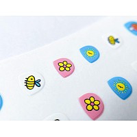 Little Kids Nail Stickers Full Nail Wraps Self Adhesive Nail Polish Decals For Kids Girls Nail Art Decoration Fun Including Rain