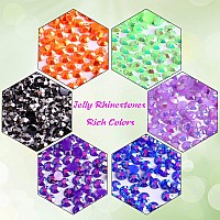 Fulztey 19200Pcs Rhinestones For Crafts 3D Mixed Size Crystal Rhinestones 6 Colors Gems Ab Rhinestones Flatback For Diy Crafts N