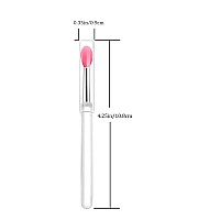 Lormay Silicone Lip Brushes With Transparent Handles And Caps Perfect Tools For Applying Cream Lip Mask Eyeshadow And Lipstic