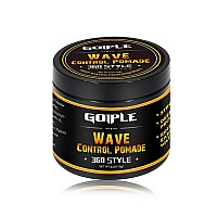 Natural Wave Pomade for Men Strong Hold, Easy Wash 360 Wave Training Hair Cream, Waves Grease for Men Promotes Layered Waves, Moisture, Control and Silky Shine 4oz