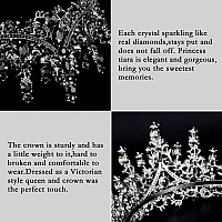 Curasa Black Crown Crystal Crown With Comb Baroque Tiaras And Crown For Women Queen Crown For Halloween Coustume Birthday Party