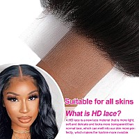 Selina 5x5 Hd Lace Closure Brazilian Body Wave Closure Lace Closure Human Hair Unprocessed Human Hair Brazilian Virgin Hair Free Part Closure Natural Hair Color Black (12Inch, 5X5Body)