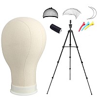 22Inch Wig Head55Inch Mannequin Head Tripod Stand Wig Head Stand With Canvas Block Head For Wig Making Display 22Inch White