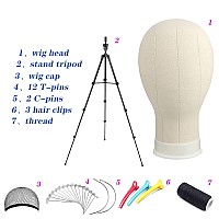 22Inch Wig Head55Inch Mannequin Head Tripod Stand Wig Head Stand With Canvas Block Head For Wig Making Display 22Inch White