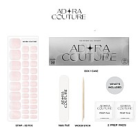 Adora Couture Semi Cured Gel Nail Strips Pedicure Stickers 32Pcs Glossy Toe Nail Stickers Gel Nail Pedi Strips Gel Nail Wr