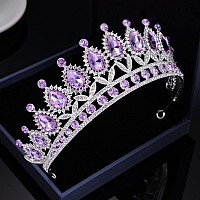 Kamirola Royal Queen Crown And Tiaras Princess Crown For Women And Girls Crystal Headbands For Bridal Princess For Wedding And