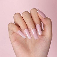 Rarjsm Rubber Base Gel Light Pink Sheer Rubber Base Coat Gel Nail Polish Transparente Pink For Nails French Manicure Extend Gel