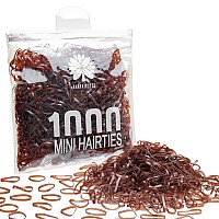 Kanprincess 1000Pcs Brown Mini Rubber Bands Soft Small Hair Ties For Kids Toddlers Girls Elastic Ponytail Accessories No Dama