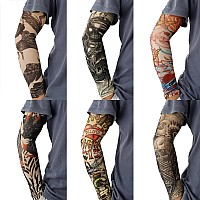 Yariew Tattoo Sleeves For Men 12Pcs Arm Sleeves Fake Tattoos Sleeves To Cover Arms Cooling Sun Protection Sleeves