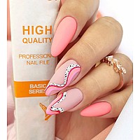 24 Pcs Press on Nails, Sunjasmine Fake Nails with Designs, Acrylic Nails False Nails with Nail Glue for Women (Medium Orange Swirl)