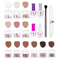 Revel Nail Starter Dip Powder Kit 12 Color Dip Powder Nail Kit Manicure Set With Dip Nail Powder And Dip Powder Liquid Set