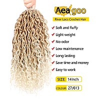 14 Inch Goddess Faux Locs Crochet Hair For Black Women Pre Looped Curly Crochet Goddess Locs Blonde Bohemian River Locs Crochet