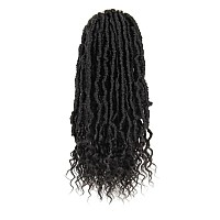 BOHOBABE 14 Inch New Faux Locs With Curly End 6 Packs Soft Locs Crochet Hair Short Natural Crochet Braids (6Packs,2#)