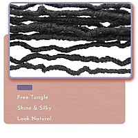 BOHOBABE 14 Inch New Faux Locs With Curly End 6 Packs Soft Locs Crochet Hair Short Natural Crochet Braids (6Packs,2#)