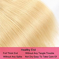 Seekomi 613 Straight Human Hair 3 Bundles 12A 100 Unprocessed 16 18 20 Inch Blonde Human Hair Straight Bundles 613 Straight Dou