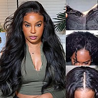 Beauty Forever V Part Wig Human Hair Kinky Straight No Leave Out Upgraded U Part Wigs For Women10A Grade Yaki Straight Wear And