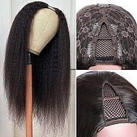 Beauty Forever V Part Wig Human Hair Kinky Straight No Leave Out Upgraded U Part Wigs For Women10A Grade Yaki Straight Wear And