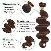 Kapelli Hair Brazilian Body Wave Bundles With Closure 22 24 2620 10A Light Brown Body Wave Human Hair Bundles With Lace Closu