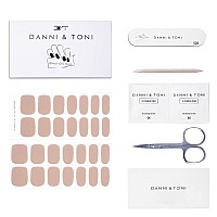 DANNI & TONI Semi Cured Gel Nail Strips Nude Glitters Gel Nail Stickers (Simply Sand) 28 Stickers