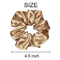 12 Pcs Satin Silk Scrunchies Hair Ties Fashion Hair Bands Hair Bows Elastic Bracelets Ponytail Holders Accessories For Women And