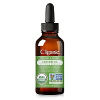 Cliganic Organic Castor Oil, 100% Pure (1oz with Eyelash Kit) - For Eyelashes, Eyebrows, Hair & Skin