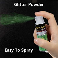 Go Ho Hair And Body Glitter Sprayfestival Glitter Dry Powder Makeup For Clothesgreen Glitter Spray Loose Sparkle Powderhologr