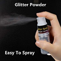 Go Ho Hair And Body Glitter Sprayfestival Glitter Dry Powder Makeup For Clothessilver Glitter Spray Loose Sparkle Powderholog