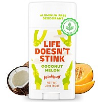 Stinkbug Naturals Organic Aluminum Free Deodorant Stick With Coconut Melon Coconut Oil And Essential Oils Paraben Free Sensit