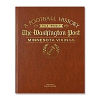 Signature gifts Personalized Football History Book - Minnesota Sports Fan gift - A Pro Football History Told Through Newspaper Archive coverage - Add a Name gold Foil Embossed for Free (Vikings)