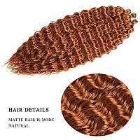 Maysa Ocean Wave Crochet Hair 22 Inch 6Packs Soft Curly Braiding Crochet Hair Wave Crochet Hair Extensions For Women 30Brown