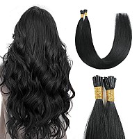 Sunya I Tip Hair Extensions Human Hair Black 24 Inch Itip Hair Extensions Human Hair Jet Black I Tip Hair Extensions Remy Itip H