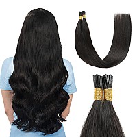 Sunya I Tip Hair Extensions Human Hair 24 Inch Itip Hair Extensions Human Hair Natural Black Itip Hair Extensions Real Itip Huma