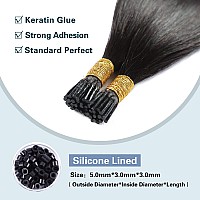 Sunya I Tip Hair Extensions Human Hair 24 Inch Itip Hair Extensions Human Hair Natural Black Itip Hair Extensions Real Itip Huma