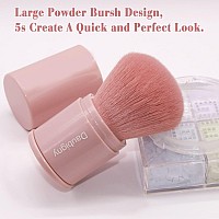 Retractable Kabuki Makeup Brushdaubigny Powder Brushes Foundation Travel Foundation Brush For Blush Bronzer Powder Pink