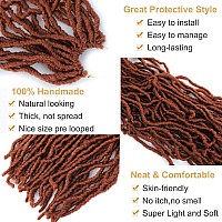 Faux Locs Crochet Hair Copper Red Soft Locs 30 Inch 7 Packs Ginger Long Crochet Locs Goddess Locs Natural Synthetic Pre looped Crochet Braids For Butterfly Locs (30 Inch (Pack of 7), 350#)