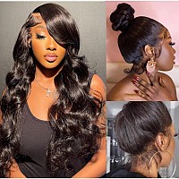 catti Body Wave 360 Lace Front Wigs Human Hair Wigs for Black Women Human Hair 360 Full Lace Frontal Wigs Pre Plucked with Baby Hair HD Transparent Lace Front Wig 360 Lace Frontal Wigs (26 Inch)