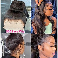 catti Body Wave 360 Lace Front Wigs Human Hair Wigs for Black Women Human Hair 360 Full Lace Frontal Wigs Pre Plucked with Baby Hair HD Transparent Lace Front Wig 360 Lace Frontal Wigs (26 Inch)