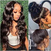 Body Wave 360 Lace Front Wigs Human Hair 360 Full Lace Frontal Wigs Human Hair 150% Density Pre Plucked with Baby Hair Brazilian Virgin Hair Body Wave 360 HD Lace Front Wigs Human Hair (20 Inch)