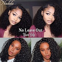 Nadula V Part Wig Kinky Curly Human Hair No Leave Out Glueless Upgraded U Part Wigs For Women10A Malaysian Afro Curly Vpart Wi