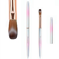 Heemeei Kolinsky Acrylic Nail Brush Size 8 Nail Brushes For Acrylic Application Acrylic Powder Brush For Nail Art Nail Acry