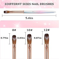 Heemeei Kolinsky Acrylic Nail Brush Size 8 Nail Brushes For Acrylic Application Acrylic Powder Brush For Nail Art Nail Acry