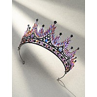 Sweetv Gothic Tiara Crown For Womengoth Wedding Tiara For Briderhinestone Queen Crowncostume Hair Accessories For Birthday Pr