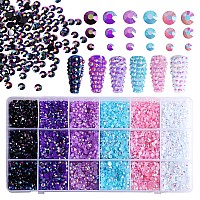 Rodaky 19200Pcs Jelly Rhinestones For Crafts 6 Color Round Crystals Gem Stones 3 Sizes Bulk Resin Flatback Rhinestones For Nail